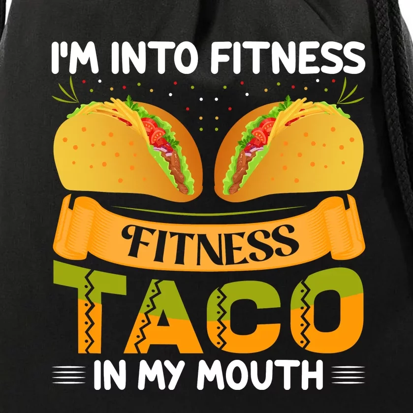 Fitness Taco Humor Drawstring Bag