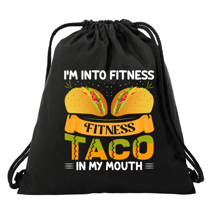 Fitness Taco Humor Drawstring Bag