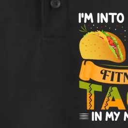 Fitness Taco Humor Dry Zone Grid Performance Polo