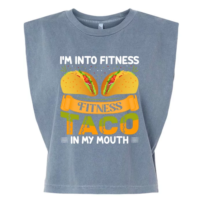 Fitness Taco Humor Garment-Dyed Women's Muscle Tee