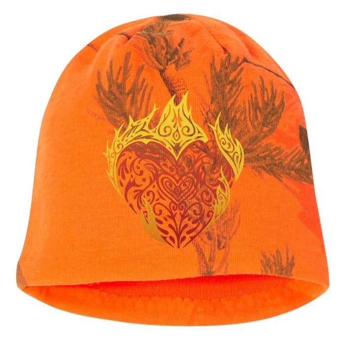 Flaming Tribal Heart Kati - Camo Knit Beanie