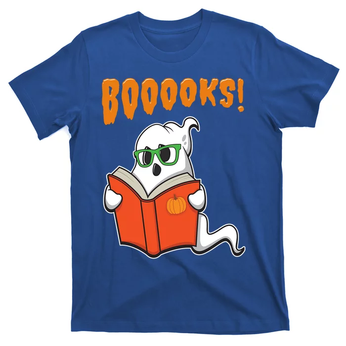 Funny Teacher Halloween Gift Ghost Books Reading Class Gift T-Shirt