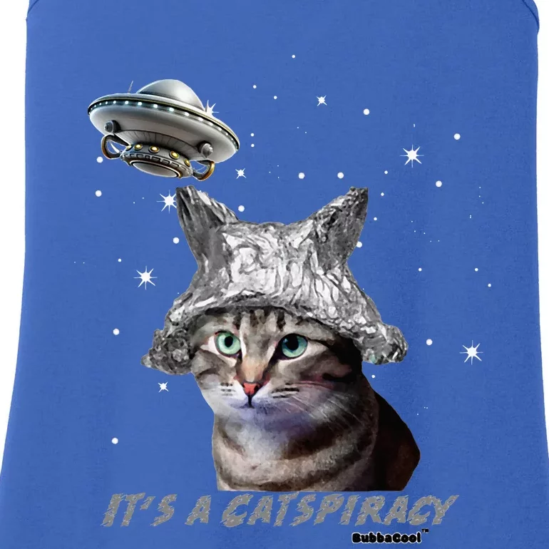 Funny Tinfoil Hat Cat Lover Ladies Essential Tank