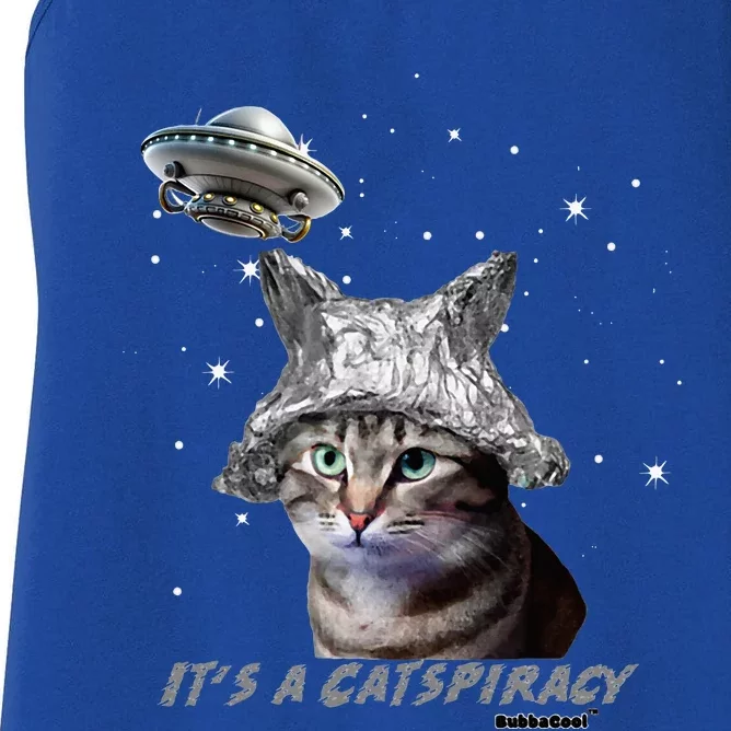 Funny Tinfoil Hat Cat Lover Women's Racerback Tank