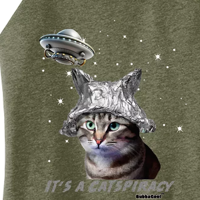 Funny Tinfoil Hat Cat Lover Women’s Perfect Tri Rocker Tank