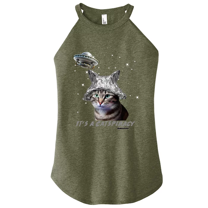 Funny Tinfoil Hat Cat Lover Women’s Perfect Tri Rocker Tank