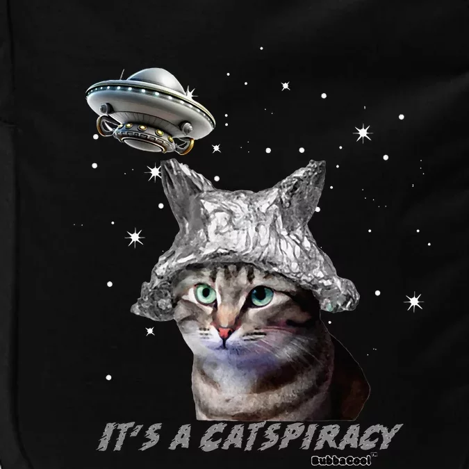 Funny Tinfoil Hat Cat Lover Impact Tech Backpack