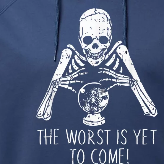 Fortune Teller Halloween Costume Funny Skull Skeleton Performance Fleece Hoodie