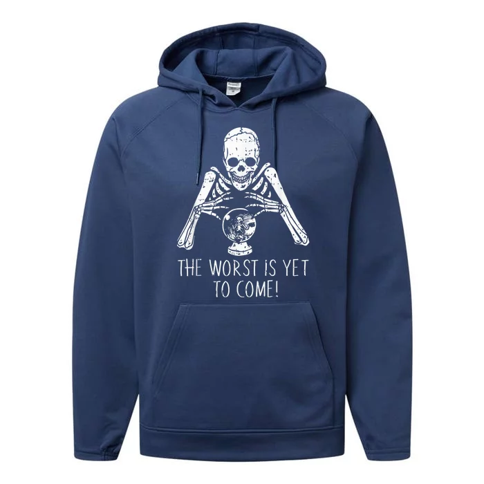 Fortune Teller Halloween Costume Funny Skull Skeleton Performance Fleece Hoodie