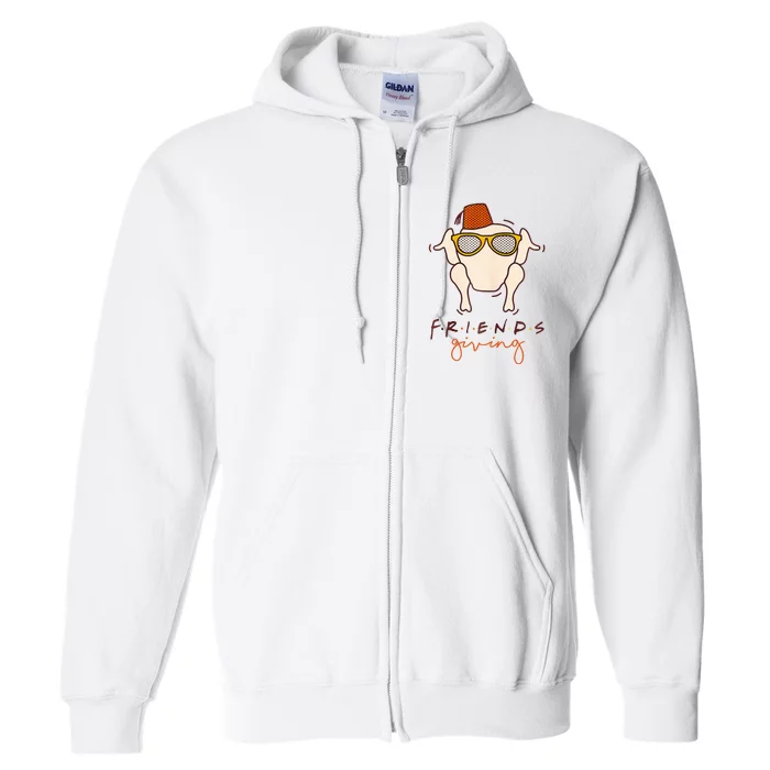 Friends Turkey Head Funny Thanksgiving Full Zip Hoodie