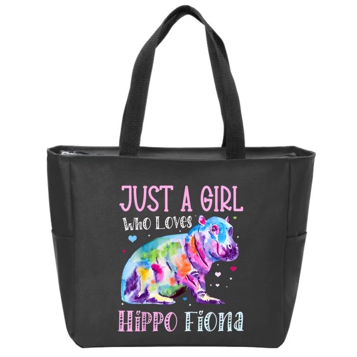 Fiona The Hippo Baby Love Hippo Fiona Zip Tote Bag