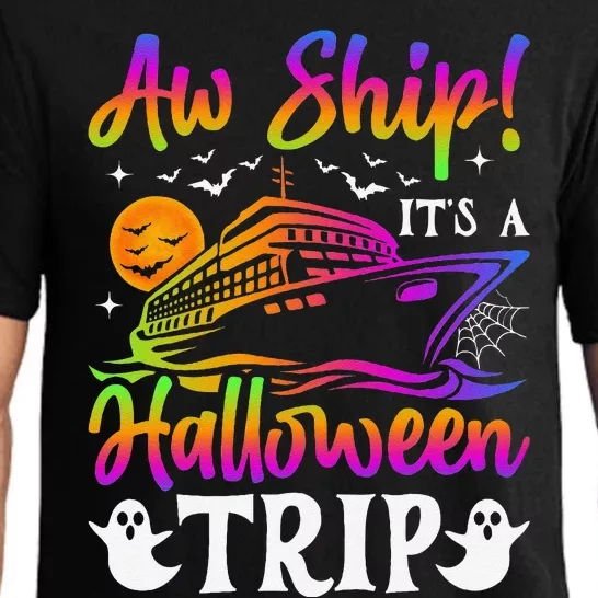 Funny Trip Halloween Cruise Squad Family 2024 Cruising Crew Pajama Set