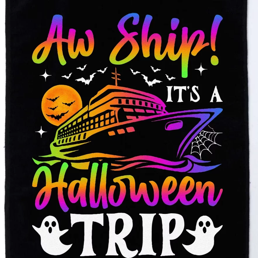 Funny Trip Halloween Cruise Squad Family 2024 Cruising Crew Platinum Collection Golf Towel