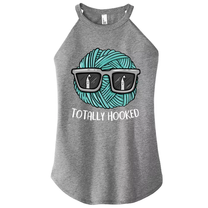 Funny Totally Hooked Crochet Lover Gift Crocheting Funny Gift Women’s Perfect Tri Rocker Tank