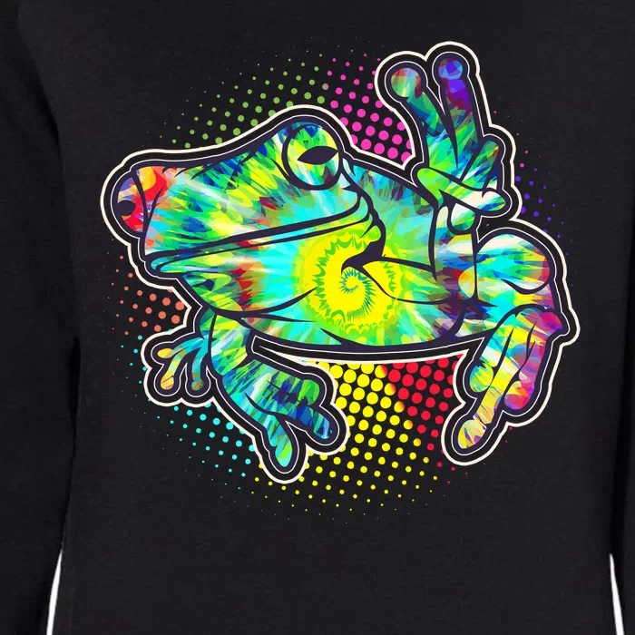 Funny Trippy Hippie Psychedelic Peace Frog Womens California Wash Sweatshirt