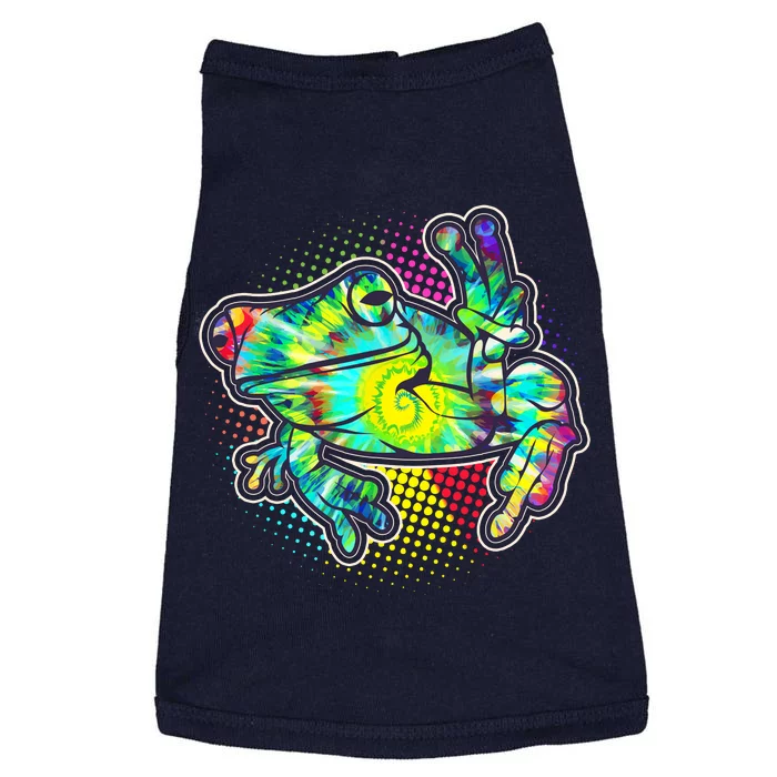 Funny Trippy Hippie Psychedelic Peace Frog Doggie Tank