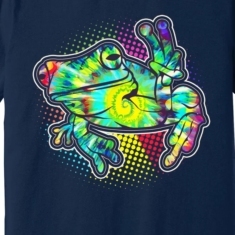 Funny Trippy Hippie Psychedelic Peace Frog Premium T-Shirt