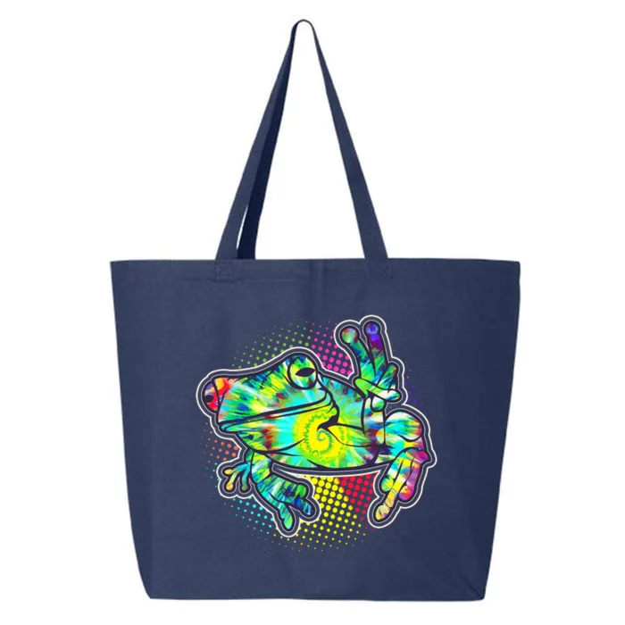 Funny Trippy Hippie Psychedelic Peace Frog 25L Jumbo Tote