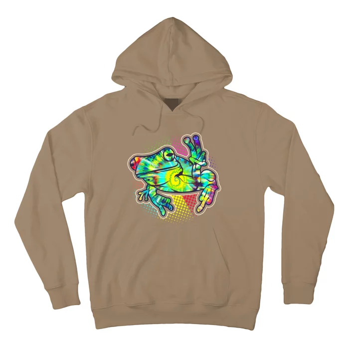 Funny Trippy Hippie Psychedelic Peace Frog Hoodie