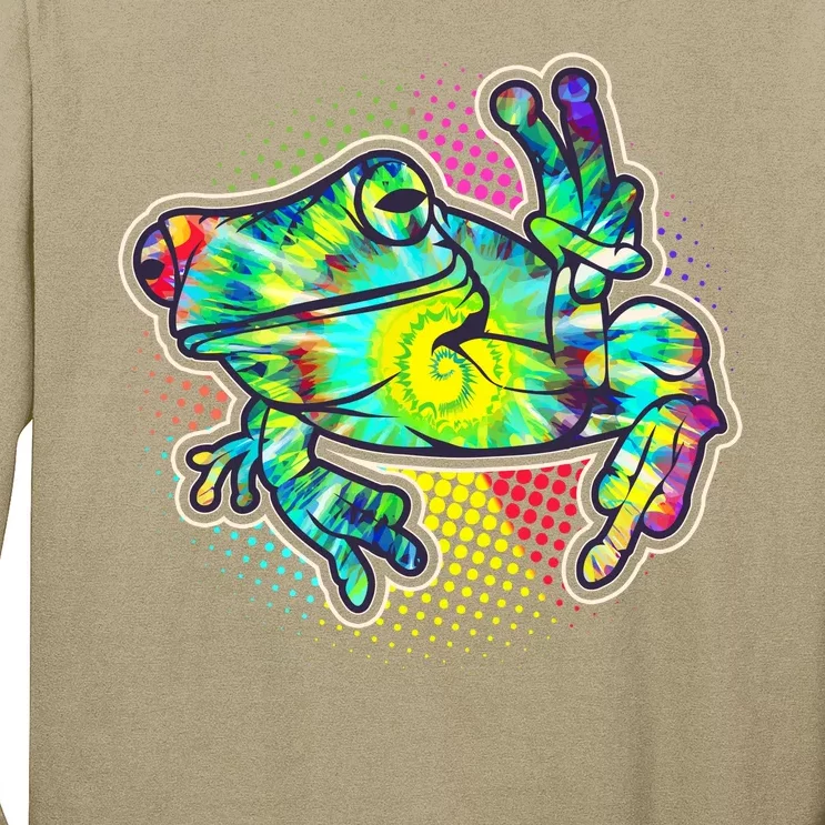 Funny Trippy Hippie Psychedelic Peace Frog Long Sleeve Shirt