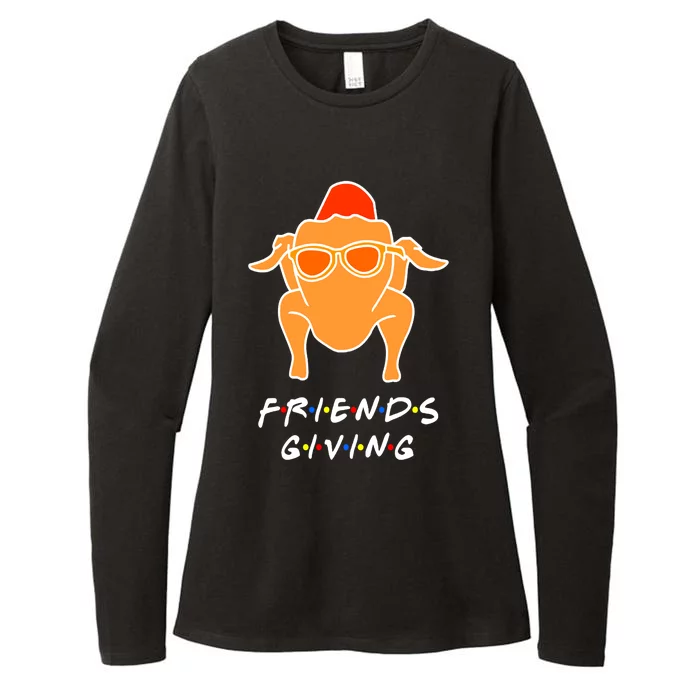 Funny Turkey Happy Friendsgiving Funny Gift For Friends Gift Womens CVC Long Sleeve Shirt