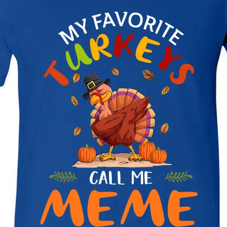 Funny Turkey Holiday Party Meme Matching Thanksgiving Gift V-Neck T-Shirt