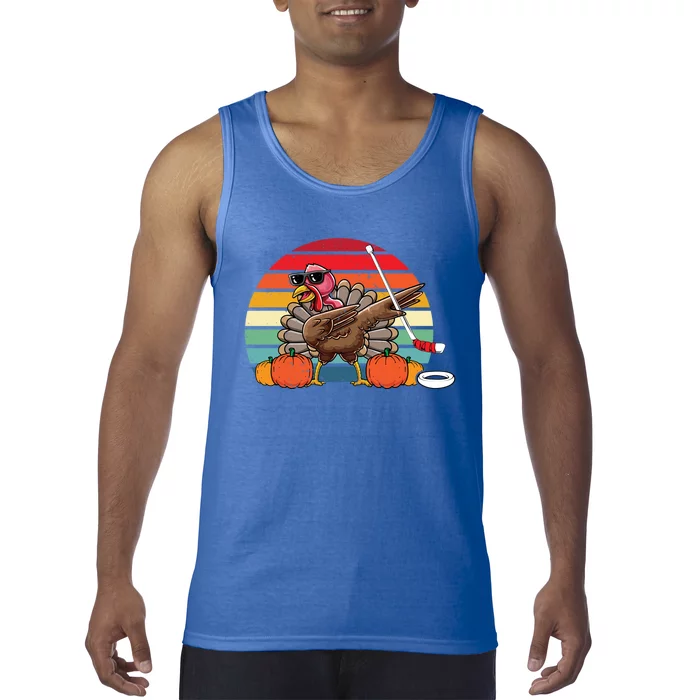 Funny Thanksgiving Hockey Player Team Dabbing Turkey Day Gift Tank Top