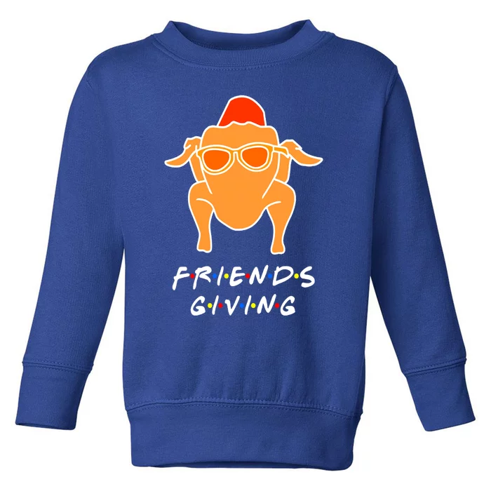 Funny Turkey Happy Friendsgiving Gift For Friends Cute Gift Toddler Sweatshirt