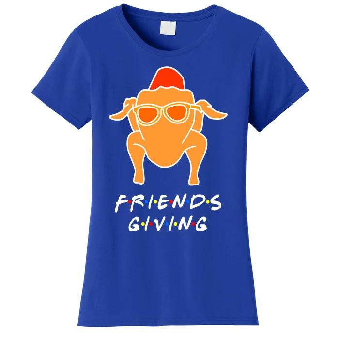 Funny Turkey Happy Friendsgiving Gift For Friends Cute Gift Women's T-Shirt