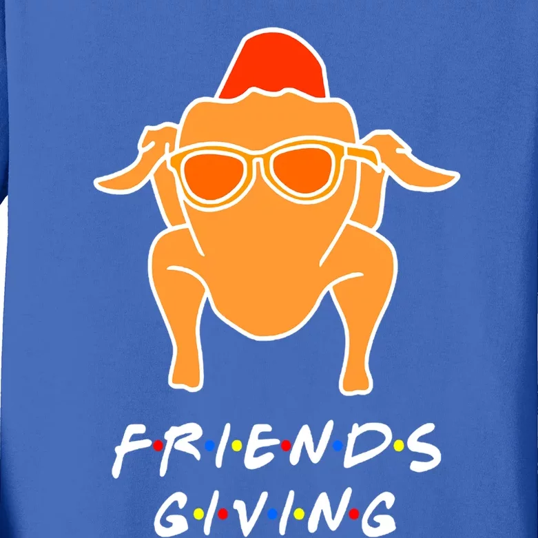 Funny Turkey Happy Friendsgiving Gift For Friends Cute Gift Kids Long Sleeve Shirt