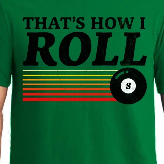 Funny Thats How I Roll Retro Pool Billiards 8 Ball Gift Pajama Set