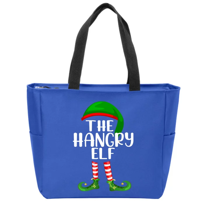 Funny The Hangry Elf Matching Family Christmas Gift Zip Tote Bag