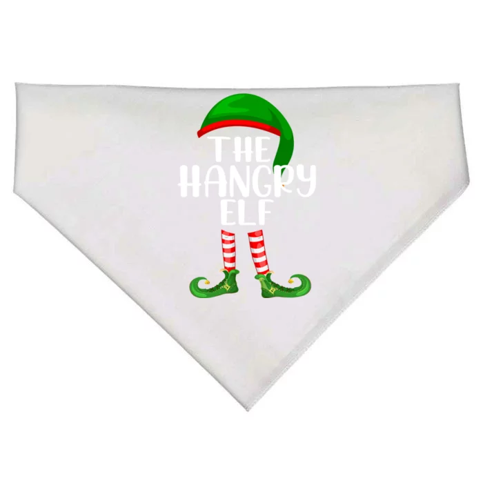 Funny The Hangry Elf Matching Family Christmas Gift USA-Made Doggie Bandana