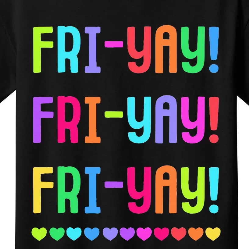 Friyay Teacher Happy Friyay Friday Kids T-Shirt