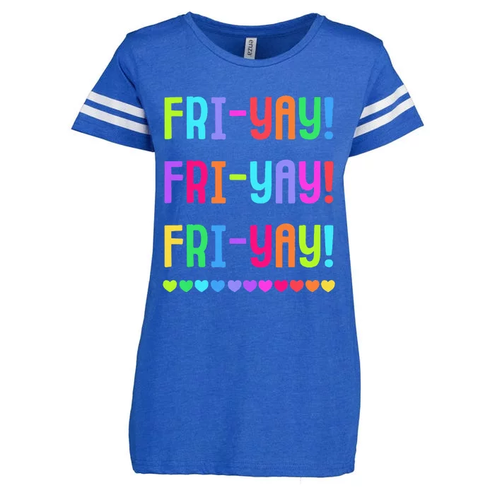 Friyay Teacher Happy Friyay Friday Enza Ladies Jersey Football T-Shirt