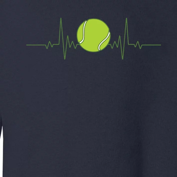 Funny Tennis Heartbeat Art For Tennis Player Men Women Toddler Sweatshirt