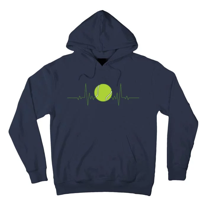 Funny Tennis Heartbeat Art For Tennis Player Men Women Tall Hoodie