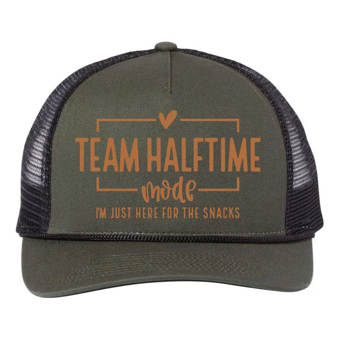 Football Team Halftime Mode, I'm Just Here For The Snacks Retro Rope Trucker Hat Cap