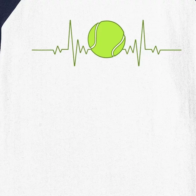 Funny Tennis Heartbeat Art Gift For Tennis Player Men Women Kids Gift Baseball Sleeve Shirt