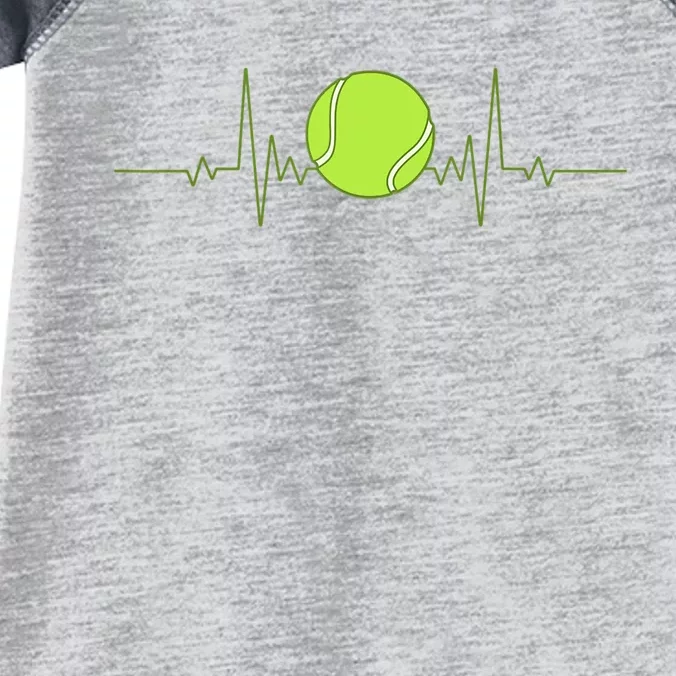 Funny Tennis Heartbeat Art Gift For Tennis Player Men Women Kids Gift Infant Baby Jersey Bodysuit