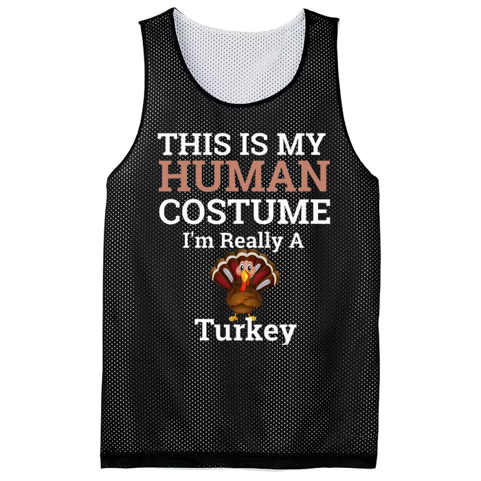 Funny Turkey Halloween Costume Mesh Reversible Basketball Jersey Tank