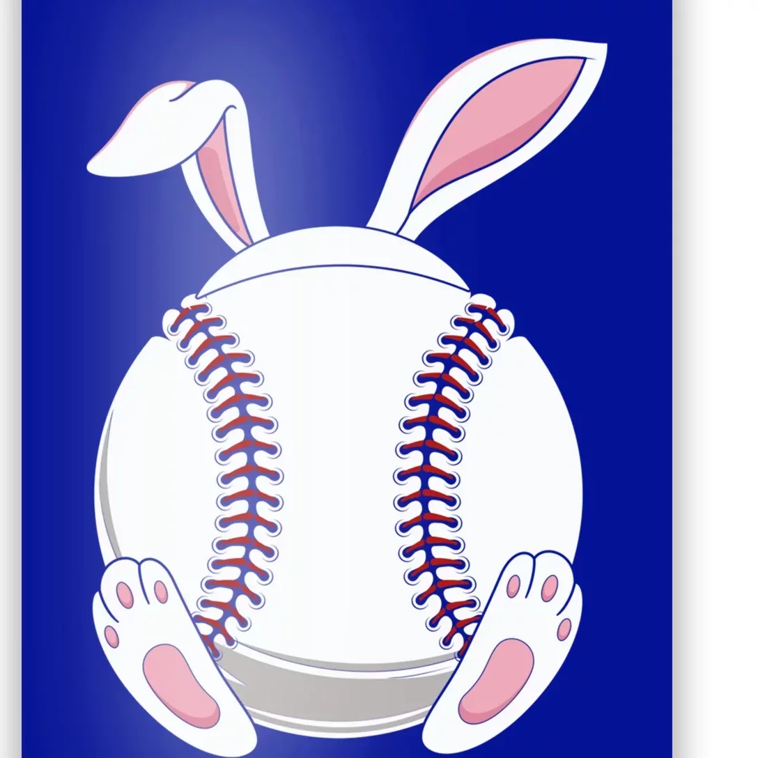 Funny Teens Happy Easter Baseball Bunny Coach Gift Poster