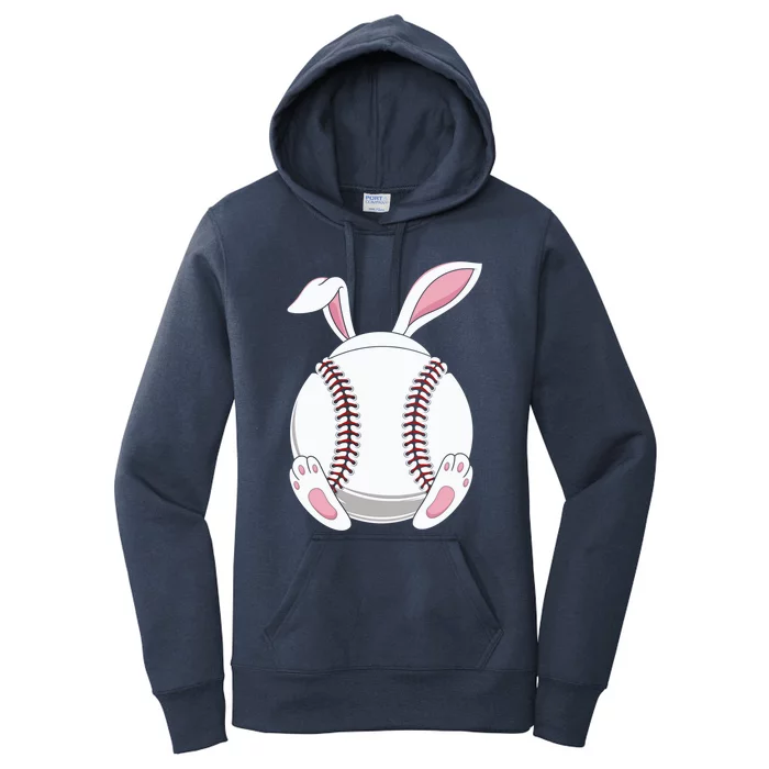 Funny Teens Happy Easter Baseball Bunny Coach Gift Women's Pullover Hoodie