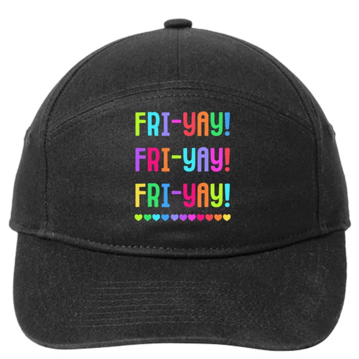 Friyay Teacher Happy Friyay Friday 7-Panel Snapback Hat