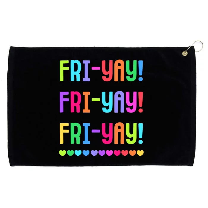 Friyay Teacher | Happy FriYay Friday Lovers Fun Teacher Grommeted Golf Towel