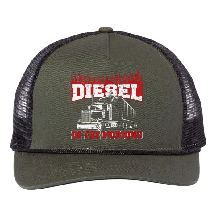 Funny Trucker I Love The Smell Of Diesel Truck Driving Retro Rope Trucker Hat Cap