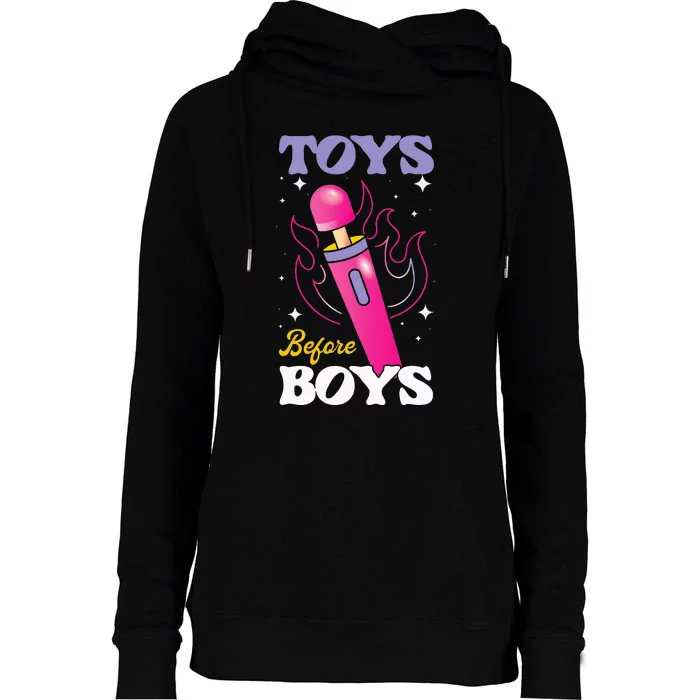 Funny Toy In Front Womens Funnel Neck Pullover Hood