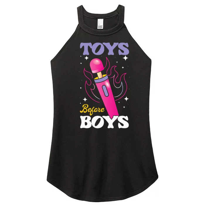 Funny Toy In Front Women’s Perfect Tri Rocker Tank