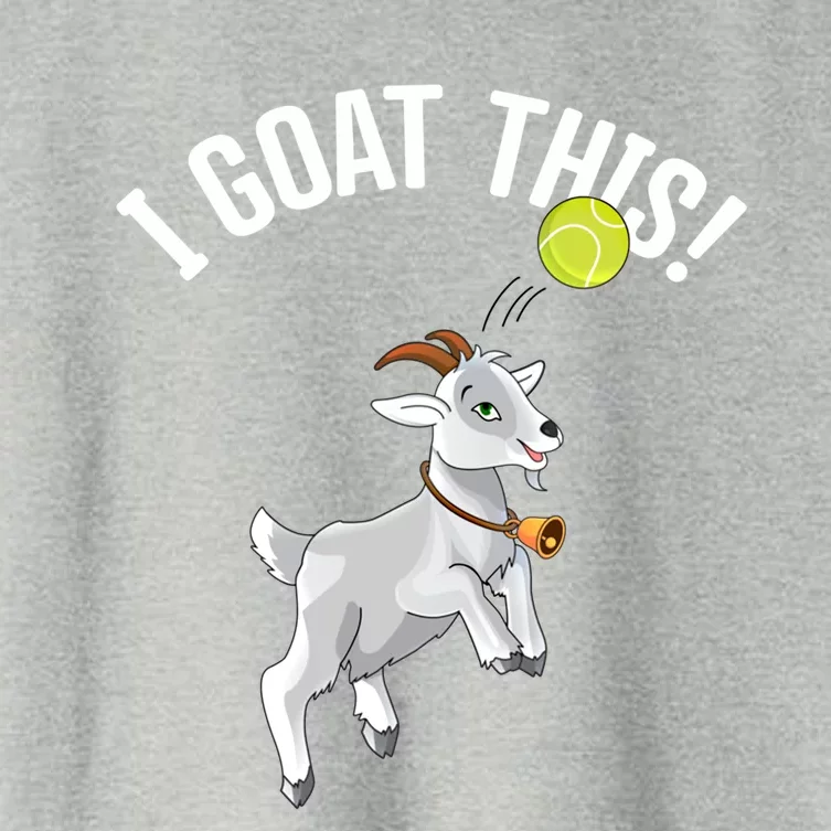 Funny Tennis I Goat This Ball Goat Lover And Tennis Player Gift Women's Crop Top Tee