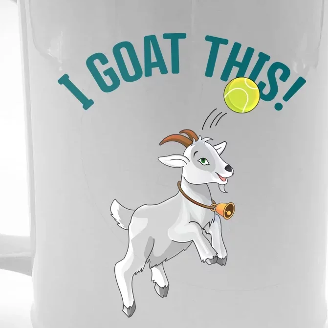 Funny Tennis I Goat This Ball Goat Lover And Tennis Player Gift Front & Back Beer Stein